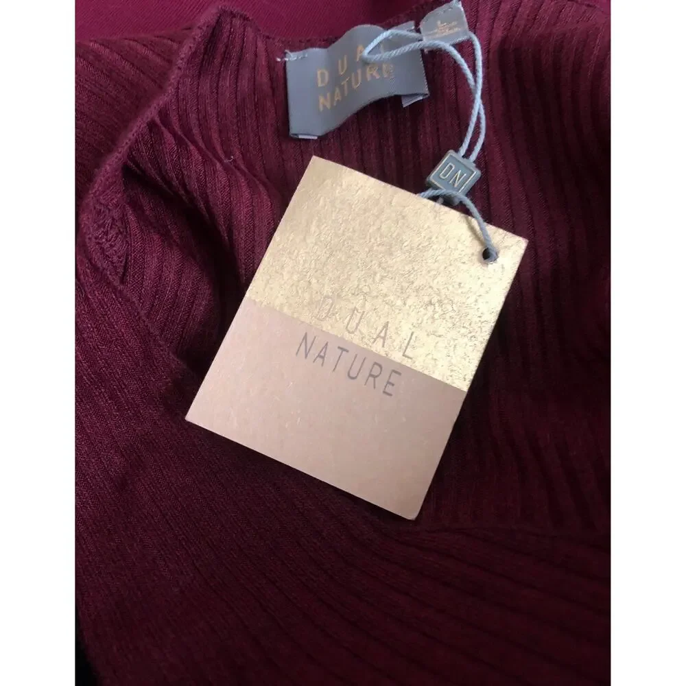 NWT Dual Nature ribbed dress in wine from Nordstrom Rack size large